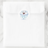 Happy Laughing Rain Cloud Art Sticker (Tas)