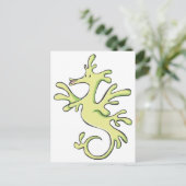 Happy Leafy en Weedy Zee Dragon Cartoon Briefkaart (Staand voorkant)