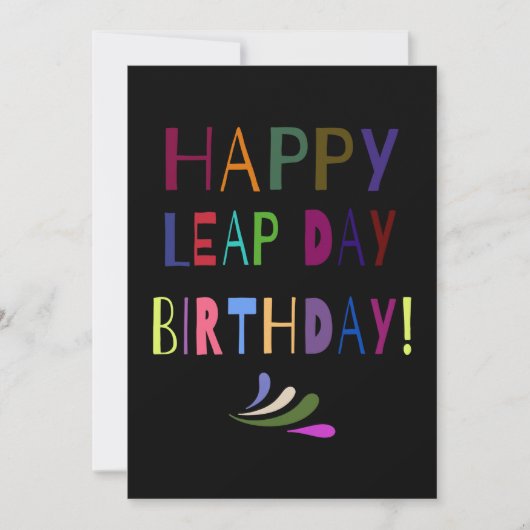 Happy Leap Day Birthday | Je past je aan Aankondiging (Voorkant)
