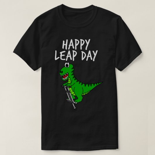 Happy Leap Day TRex Dinosaur 29 feb 2024 T-shirt (Design voorkant)