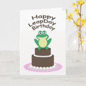 Happy Leap Day Verjaardag Kaart (Gele Bloem)