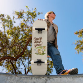 Happy Leap Jaar 29 februari  Earth Tone Persoonlijk Skateboard