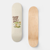 Happy Leap Jaar 29 februari  Earth Tone Persoonlijk Skateboard (Voorkant)