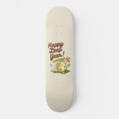 Happy Leap Jaar 29 februari  Earth Tone Persoonlijk Skateboard (Voorkant)