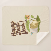 Happy Leap Jaar 29 februari  Earth Tone Sherpa Deken (Voorkant (horizontaal))