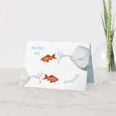 Happy Leap Jaar Verjaardag Vissen Vissen Unieke Ko Kaart (Voorkant)