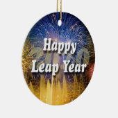Happy Leap Year 2020 Keramisch Ornament (Rechts)