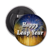 Happy Leap Year 2024 Button Flesopener (Voorkant)