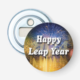 Happy Leap Year 2024 Button Flesopener