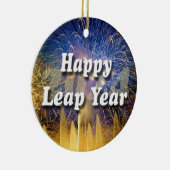 Happy Leap Year 2024 Keramisch Ornament (Rechts)