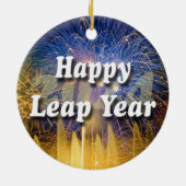 Happy Leap Year 2024 Keramisch Ornament (Achterkant)