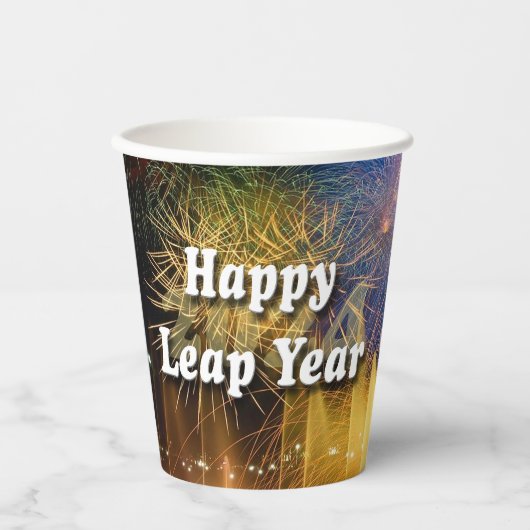 Happy Leap Year 2024 Papieren Bekers (Voorkant)
