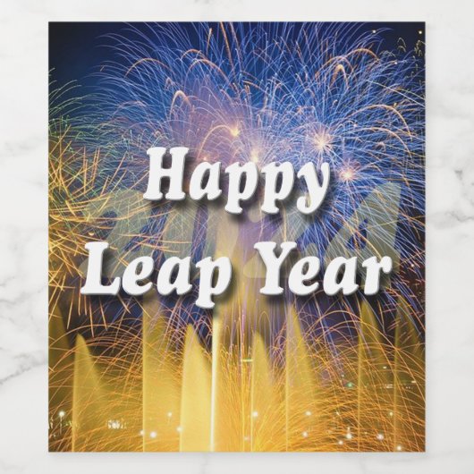 Happy Leap Year 2024 Wijn Etiket (Enkel label)