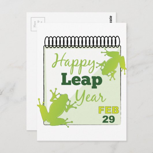Happy Leap Year 29 feb Briefkaart (Voorkant / Achterkant)
