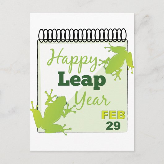 Happy Leap Year 29 feb Briefkaart (Voorkant)