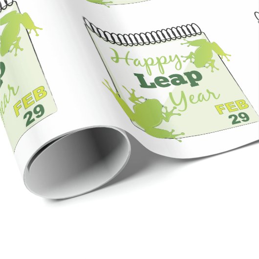 Happy Leap Year 29 feb Cadeaupapier (Rol Hoek)