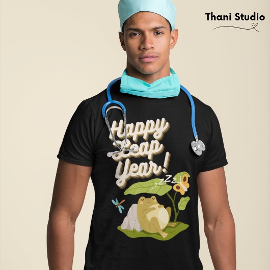 Happy Leap Year 29 februari  Zwart T-shirt