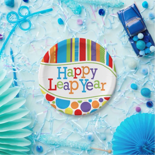 Happy Leap Year 7' dessert Bord (Feest)