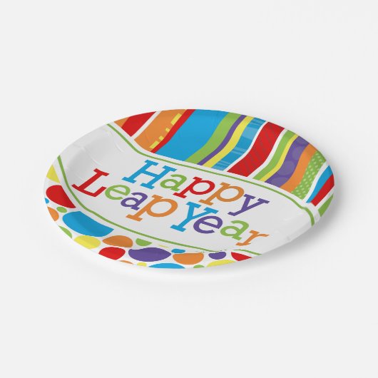 Happy Leap Year 7' dessert Bord (Gekanteld)