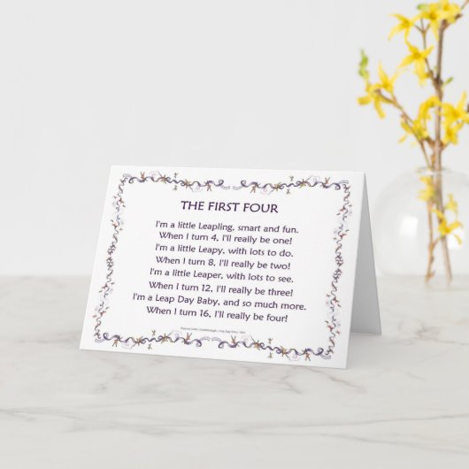 Happy Leap Year Day Birthday Kaart (Gele Bloem)