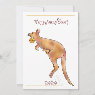 Happy Leap Year Kangaroo   Bedankkaart