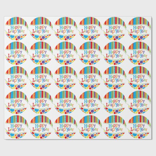 Happy Leap Year Wrapping Paper Cadeaupapier (Vlak)