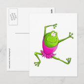 Happy Leaping Ballet Frog Briefkaart (Voorkant / Achterkant)