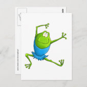 Happy Leaping Ballet Frog Briefkaart (Voorkant / Achterkant)