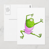 Happy Leaping Ballet Frog Briefkaart (Voorkant / Achterkant)