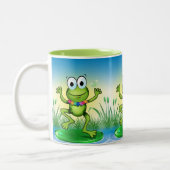Happy Leaping Frog stijlvolle mok (Links)