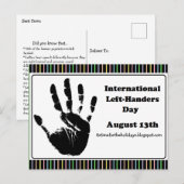 Happy Left-Handers Day, 13 augustus Briefkaart (Voorkant / Achterkant)
