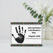 Happy Left-Handers Day, 13 augustus Briefkaart (Staand voorkant)