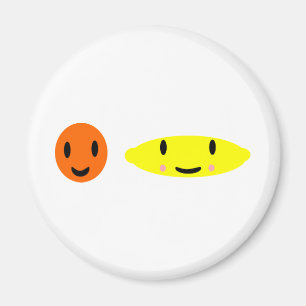 Happy Lemon en Sinaasappel 2 Magneet