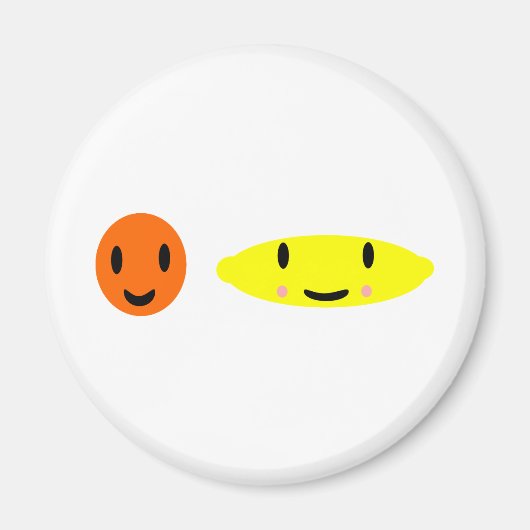 Happy Lemon en Sinaasappel 2 Magneet (Voorkant)