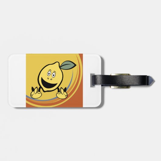 Happy Lemon Face Bagagelabel (Achterkant horizontaal)