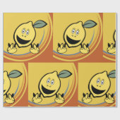 Happy Lemon Face Cadeaupapier (Vlak)