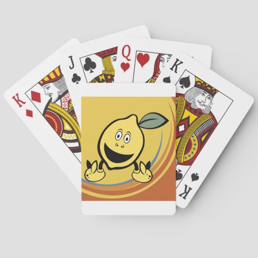 Happy Lemon Face Pokerkaarten (Achterkant)
