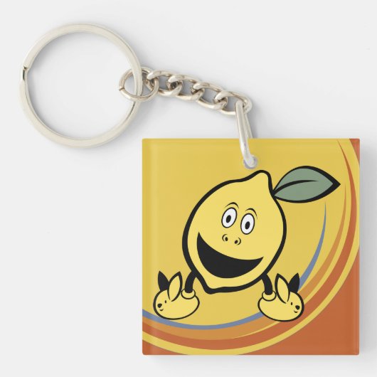 Happy Lemon Face Sleutelhanger (Voorkant)