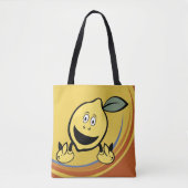 Happy Lemon Face Tote Bag (Voorkant)