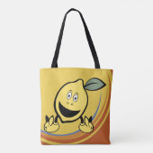 Happy Lemon Face Tote Bag (Achterkant)