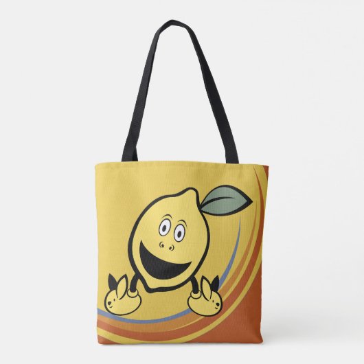 Happy Lemon Face Tote Bag (Achterkant)