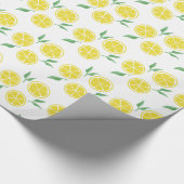 Happy Lemon print wrapping paper Cadeaupapier (Hoek)