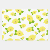 Happy Lemon Wrapping Paper-set Inpakpapier Vel (Voorkant)
