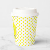 Happy Lemon & Yellow Polka Dots Papieren Bekers (Links)