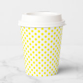 Happy Lemon & Yellow Polka Dots Papieren Bekers (Achterkant)