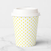 Happy Lemon & Yellow Polka Dots Papieren Bekers (Achterkant)