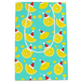 Happy Lemons die kerstmanden met sneeuwpatroon dra Medium Cadeauzakje (Voorkant)