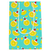 Happy Lemons die kerstmanden met sneeuwpatroon dra Medium Cadeauzakje (Achterkant)