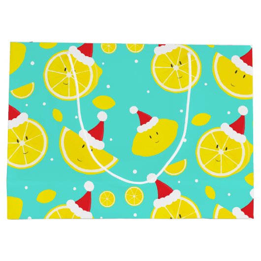 Happy Lemons die Kerstmis met kerstmis hebben door Groot Cadeauzakje (Achterkant)
