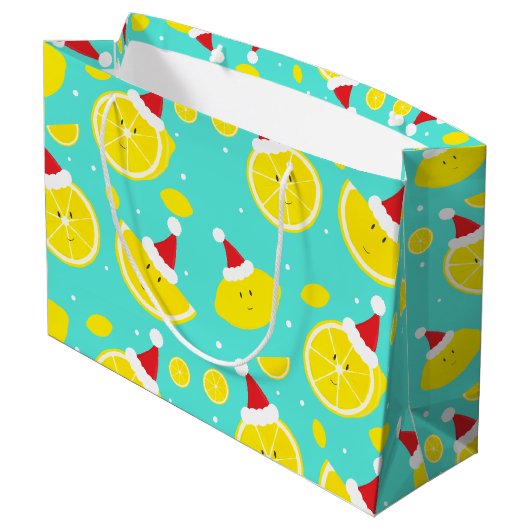 Happy Lemons die Kerstmis met kerstmis hebben door Groot Cadeauzakje (Achterkant Gekanteld)